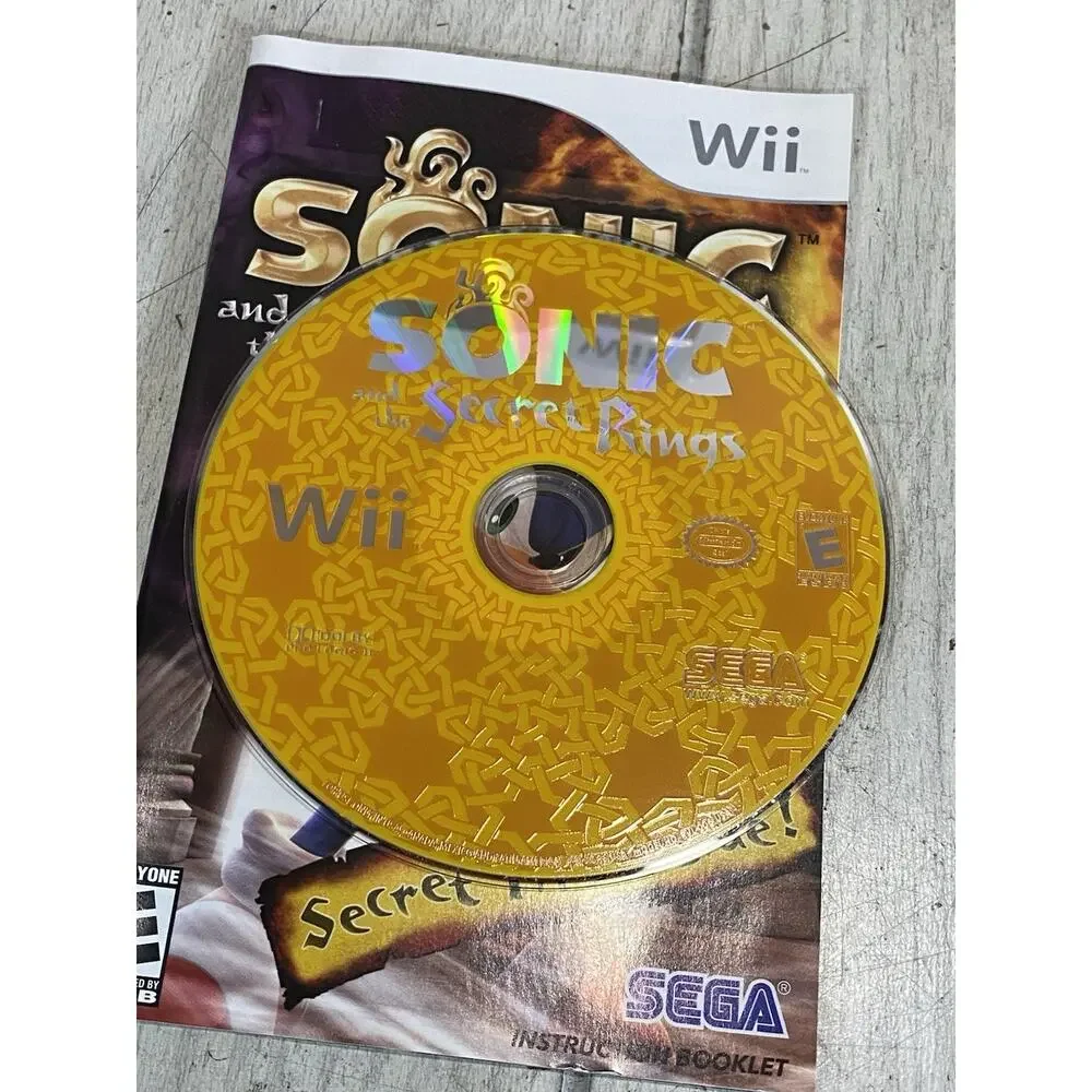 Nintendo Wii 2-Game Lot - Sonic Mario Olympic Games & Sonic and the Secret Rings
